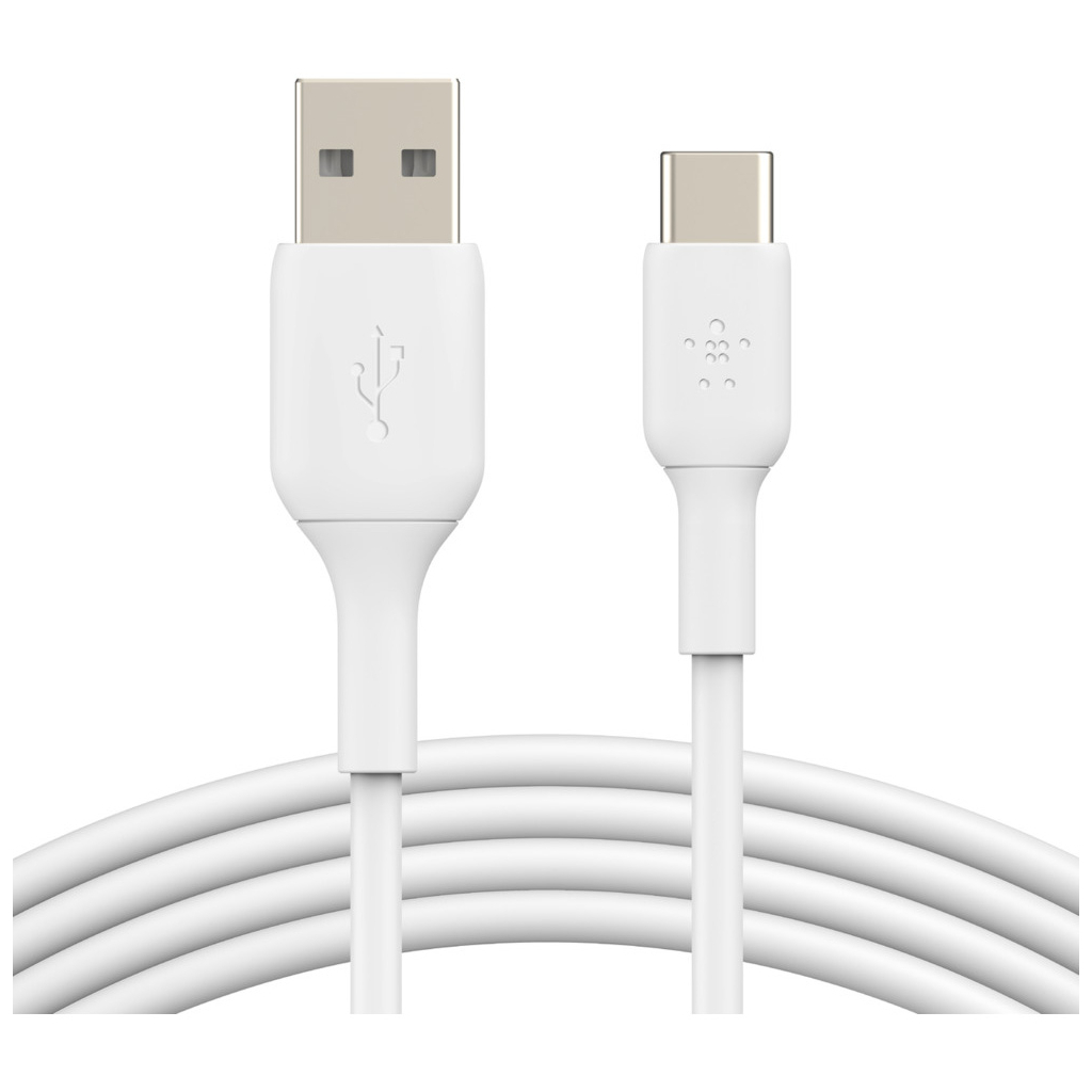 Дата кабель USB 2.0 AM to USB-C 1.0m PVC white Belkin (CAB001BT1MWH) - зображення 1