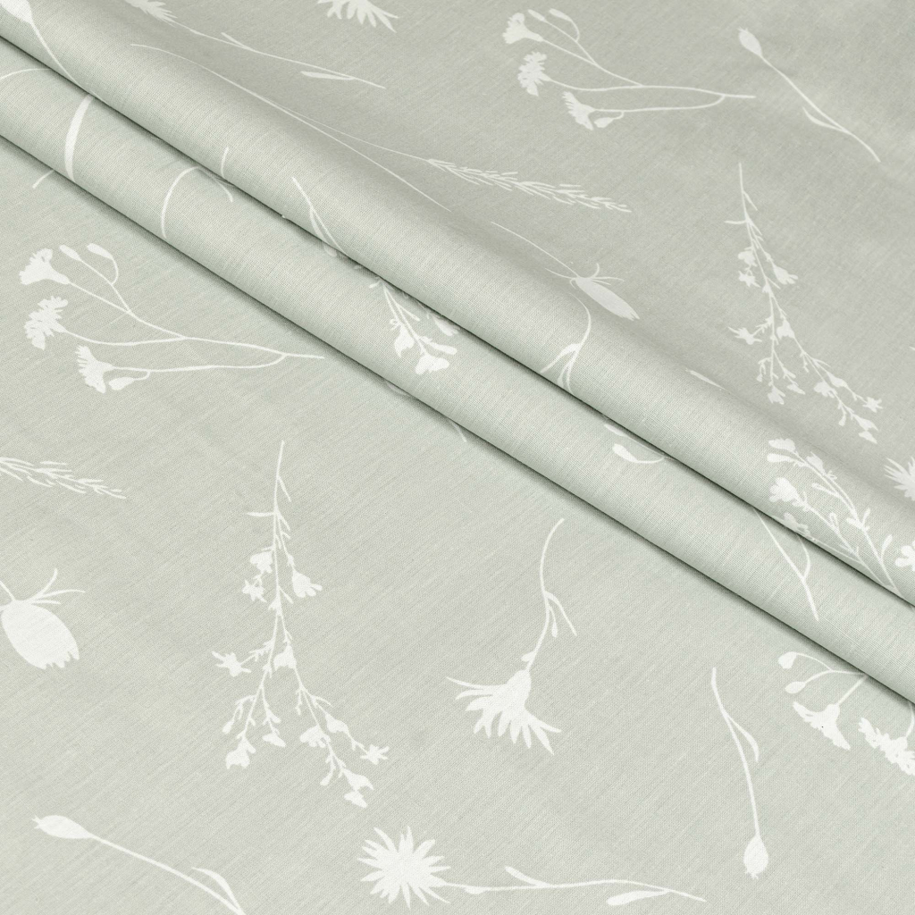 Постільна білизна Home Line Волошки білі на сірому бязь полуторна (174439) - зображення 2