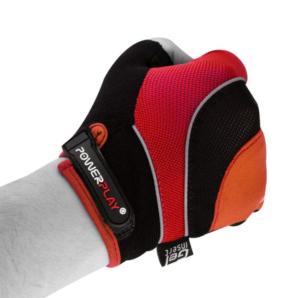 Велорукавиці PowerPlay 5015 Red M (5015_M_Red) - зображення 3