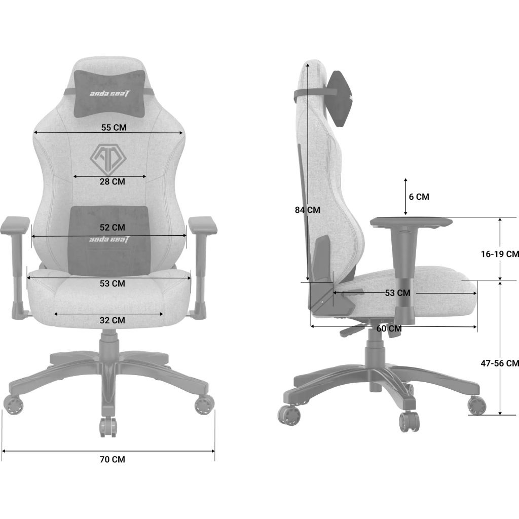 Крісло ігрове Anda Seat Phantom Tiger Edition Size L Black (AD18Y-14-B-PV/C) - зображення 11