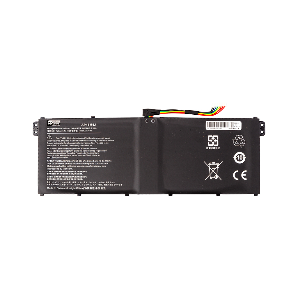 Акумулятор до ноутбука ACER Aspire 3 A314-33 (AP16M4J) 7.4V 4800mAh PowerPlant (NB410767) - изображение 1