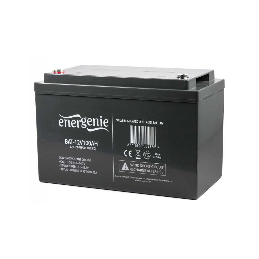 Батарея до ДБЖ EnerGenie 12В 100 Ач (BAT-12V100AH) - зображення 1
