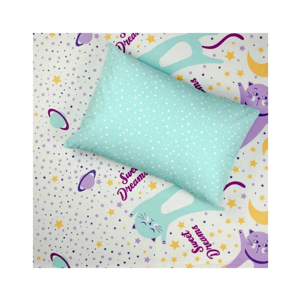 Дитячий постільний набір Home Line Коти та зорі (бірюзовий) (162249) - зображення 3