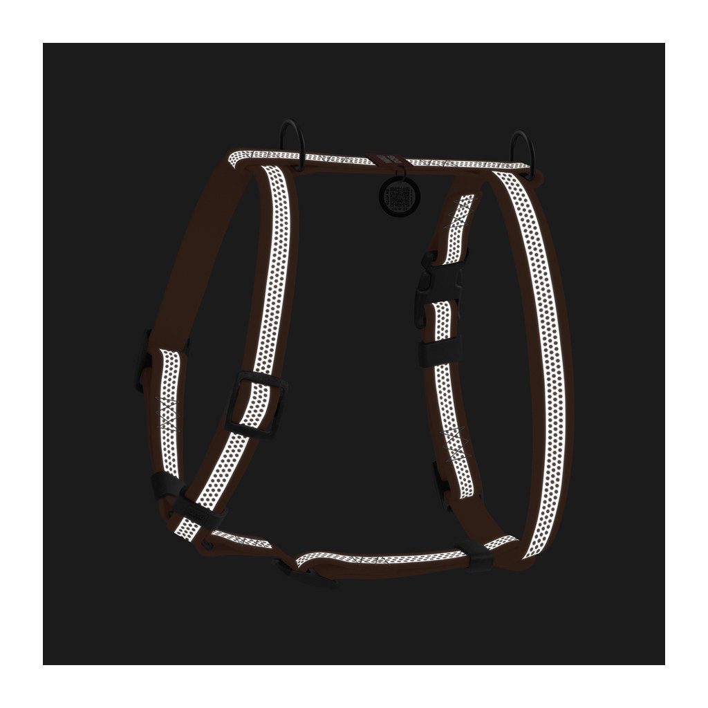 Шлея для собак WAUDOG Waterproof анатомічна Н-подібна з QR-паспортом L помаранчева (32624) - зображення 3