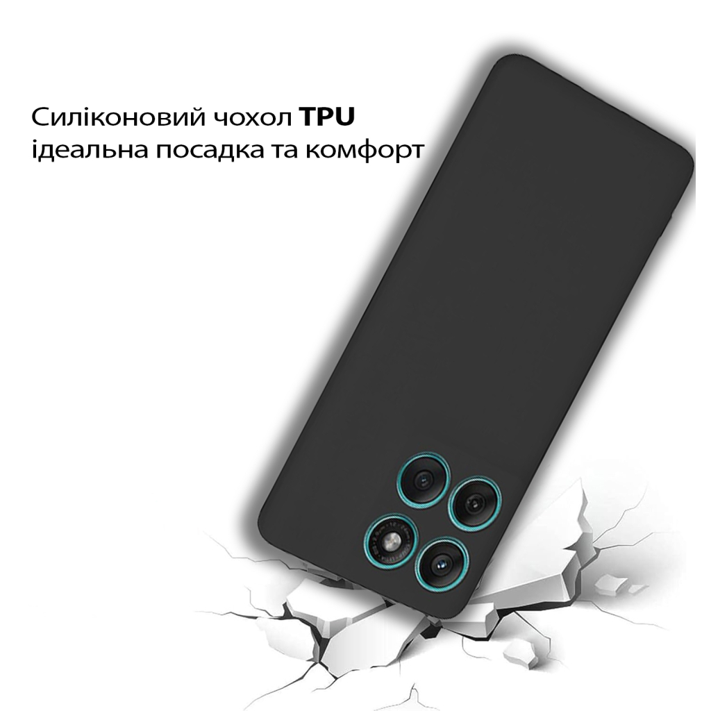 Чохол до мобільного телефона BeCover Silicone Motorola Edge 60 Black (713770) - зображення 3