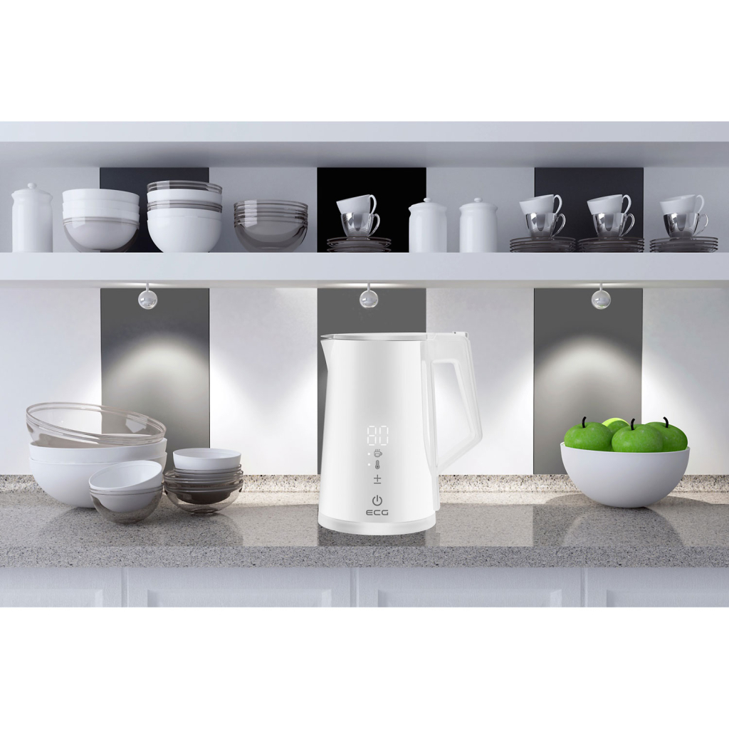 Електрочайник ECG RK 1893 Digitouch White - зображення 8