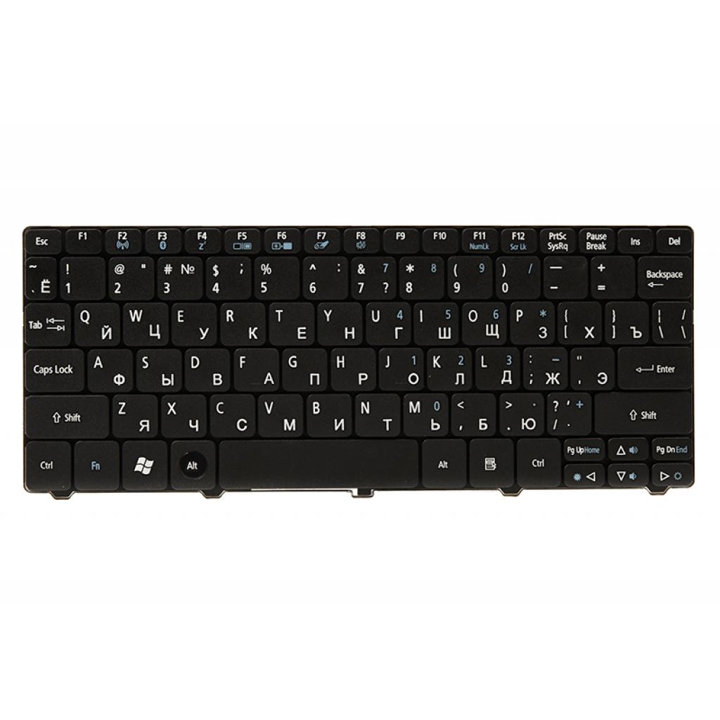Клавіатура ноутбука Acer Aspire One D260 чорна, чорна рамка (KB310289) - зображення 1