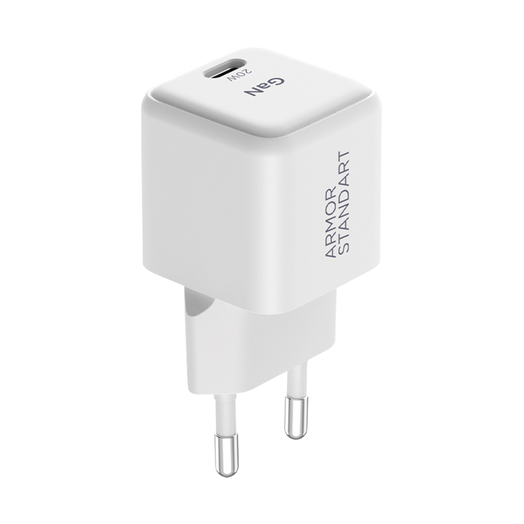Зарядний пристрій Armorstandart AR373 20W GaN Type-C White (ARM77569) - зображення 1