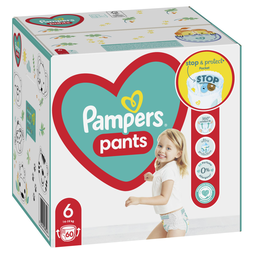 Підгузки Pampers трусики Pants Extra Large Розмір 6 (15+ кг), 60 шт (8001090995179_8006540068526) - зображення 3