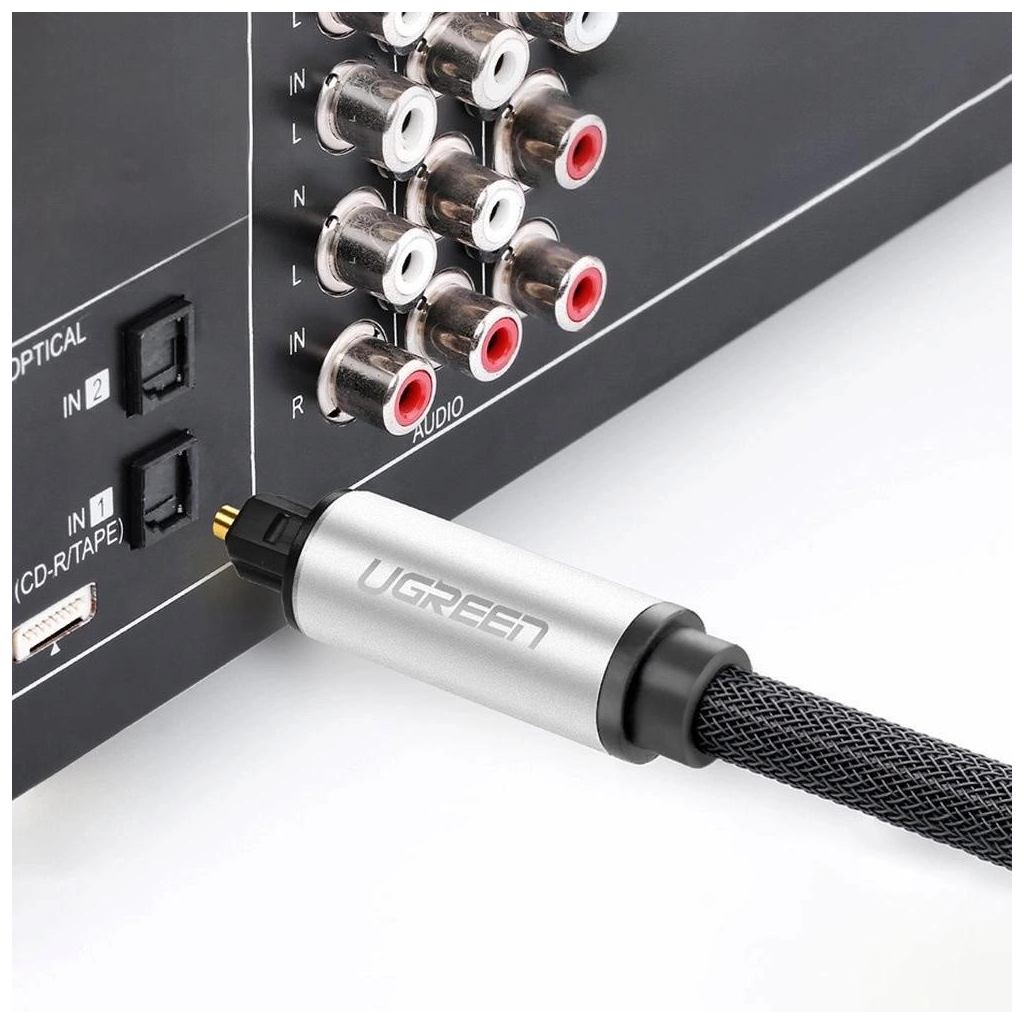 Кабель мультимедійний Optical Toslink 1.5m AV108 black Ugreen (10542) - picture 5