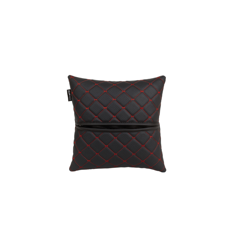 Подушка EVAtech ECO 30x30 см чорна з червоною ниткою (SPSCSBR) - зображення 2