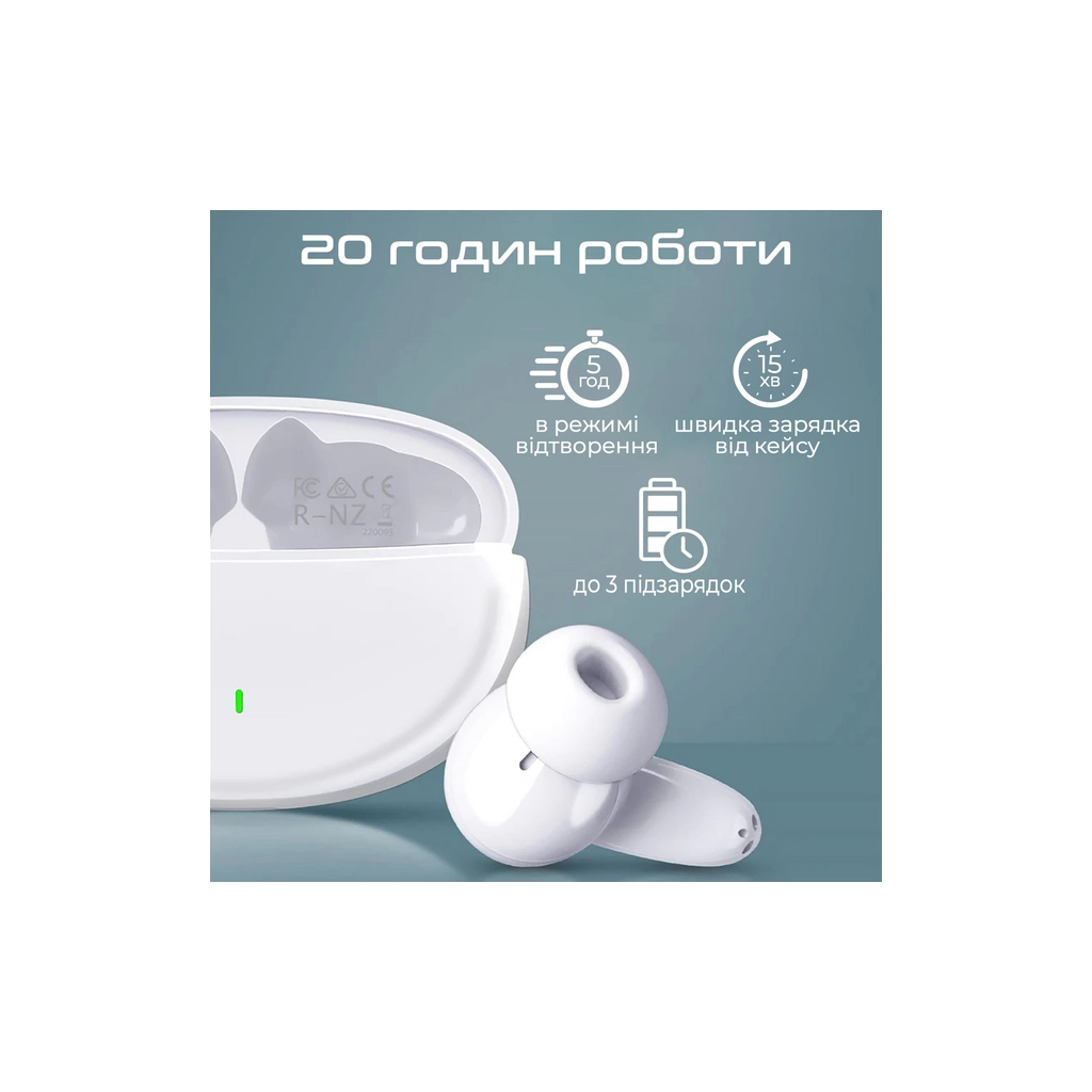 Навушники Promate Lush White (lush.white) - зображення 5