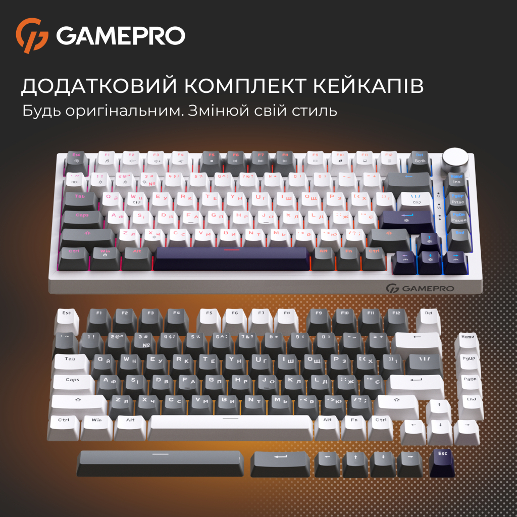 Клавіатура GamePro Genesis Warden MK160P Outemu Swithes USB White-Grey (MK160P) - зображення 10