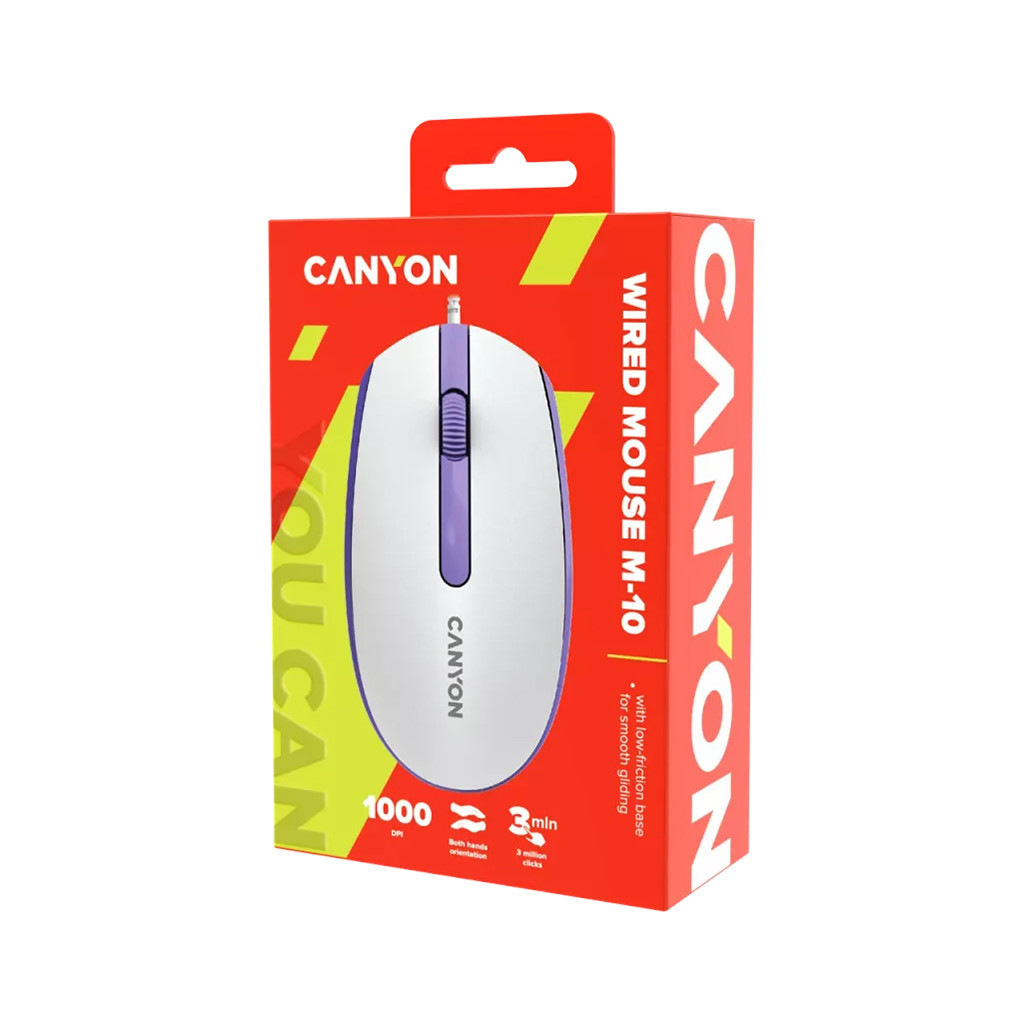 Мишка Canyon M-10 USB White Lavender (CNE-CMS10WL) - зображення 6