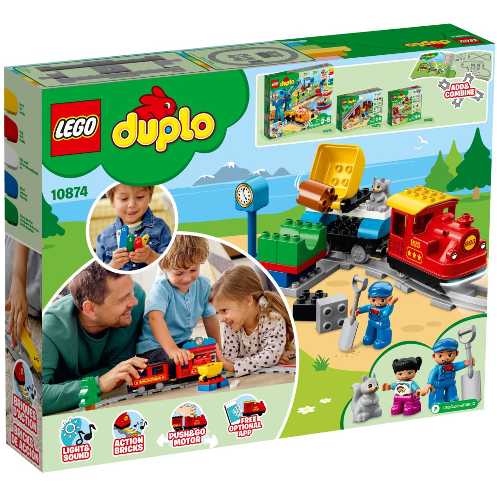 Конструктор LEGO DUPLO Потяг на паровій тязі 59 деталей (10874) - зображення 8