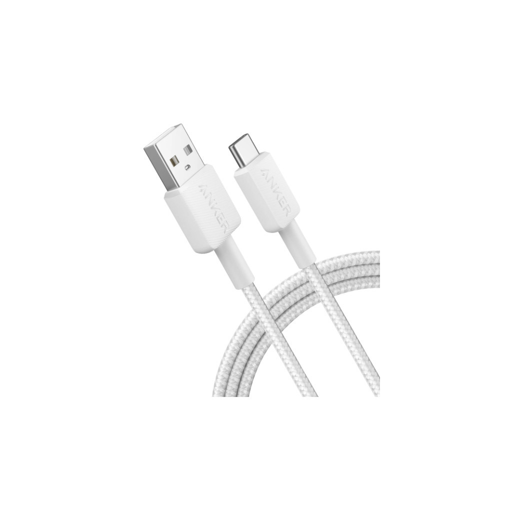 Дата кабель USB 2.0 AM to Type-C 1.8m 322 White Anker (A81H6H21) - зображення 3