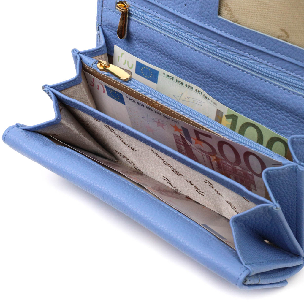 Гаманець Tony Bellucci З натуральної шкіри Блакитний (21962) - зображення 7