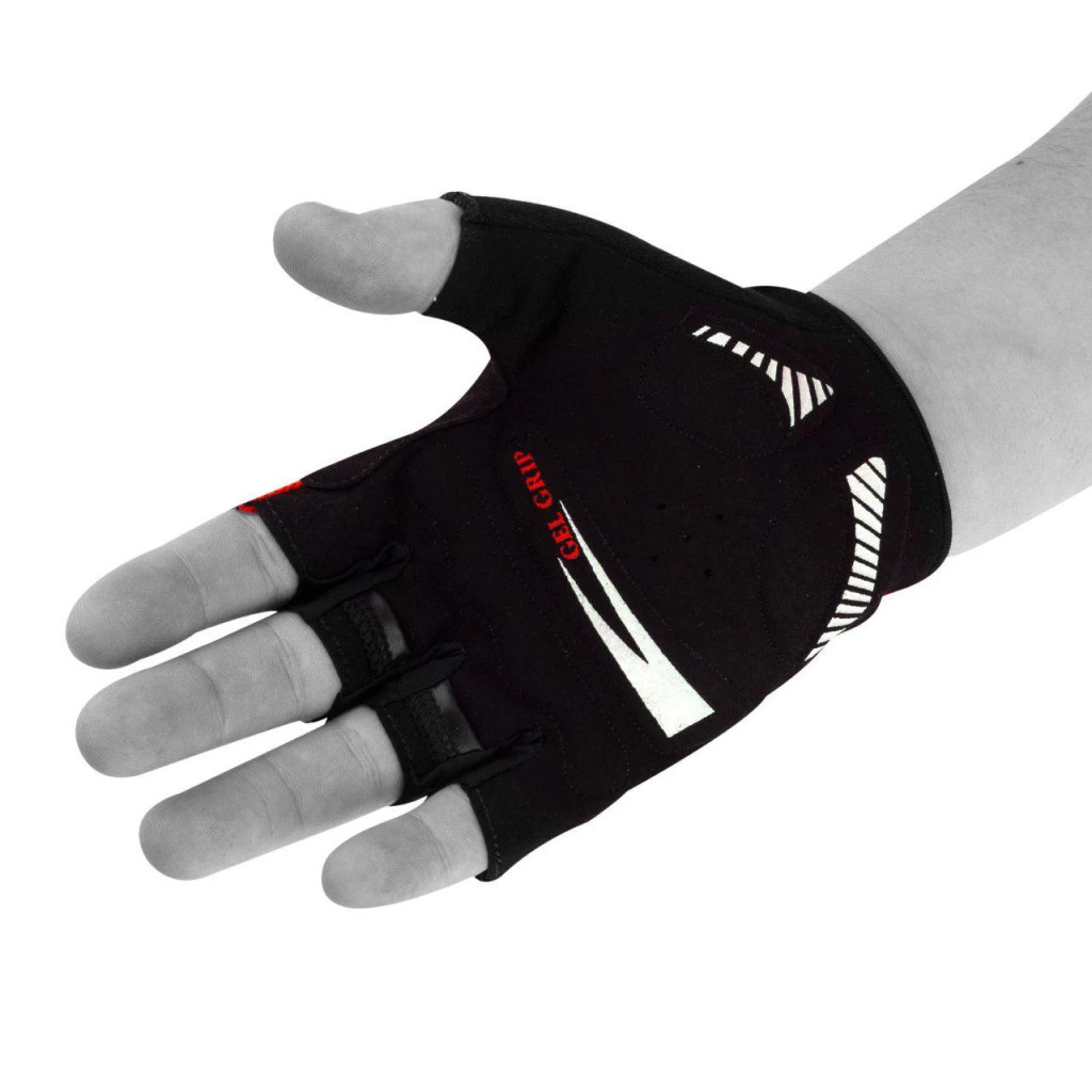 Велорукавиці PowerPlay 5028 Black/Red M (5028C_M_Red) - зображення 4