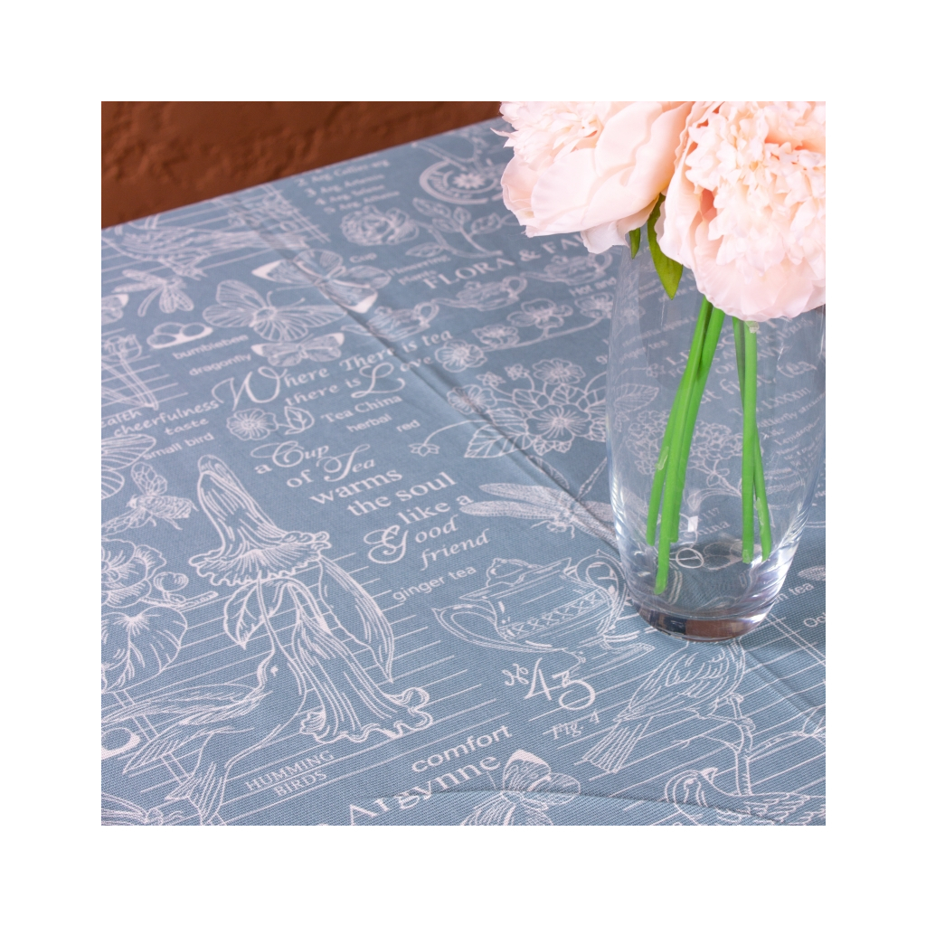 Скатертина MirSon Рогожа №211 Green Birds 100x130 см (2200006723271) - зображення 2