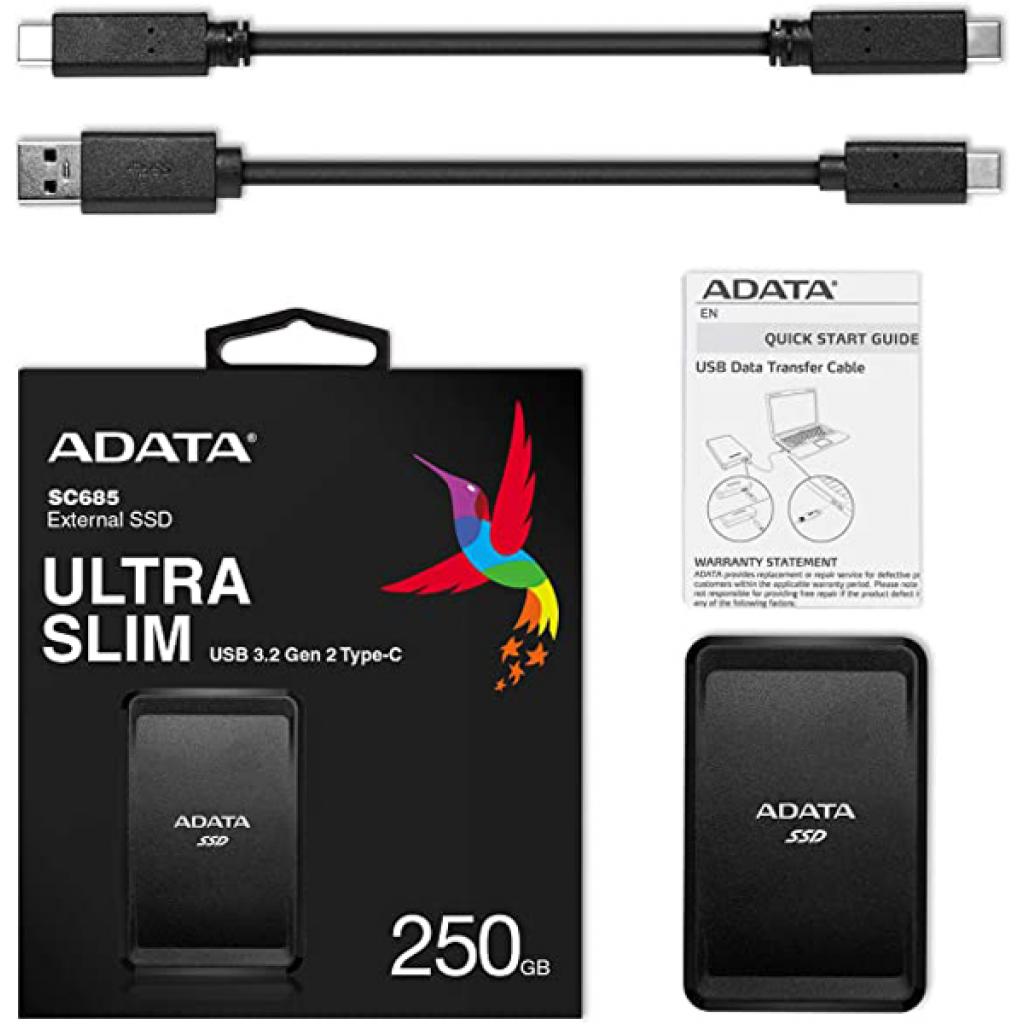 Накопичувач SSD USB 3.2 250GB ADATA (ASC685-250GU32G2-CBK) - зображення 5