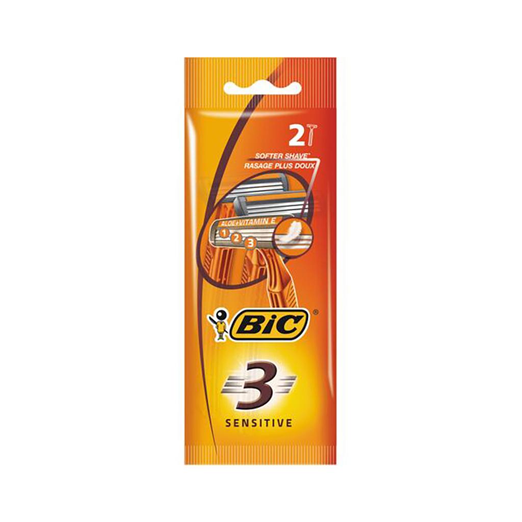 Бритва Bic 3 Sensitive 2 шт. (3086123221673) - зображення 1