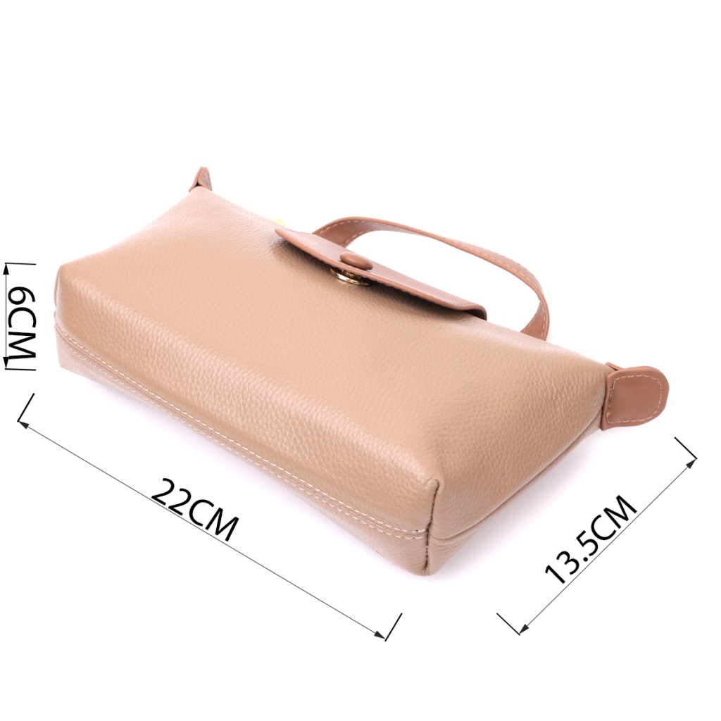 Сумка Vintage Жіноча з клапаном з натуральної шкіри Бежева (22251) - зображення 3