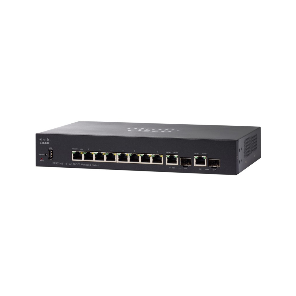 Комутатор мережевий Cisco SF352-08-K9-EU - зображення 1