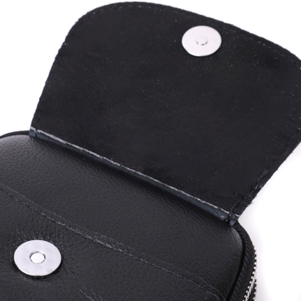 Сумка Vintage Вертикальна Для жінок на два відділення із натуральної шкіри Чорна (22399) - зображення 4