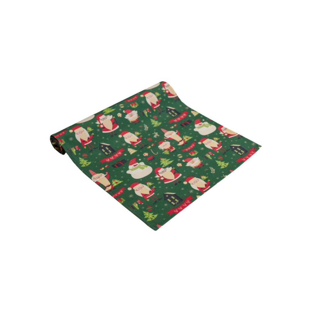 Доріжка на стіл Прованс Санта на зеленому 40х140 см (035779) - зображення 1