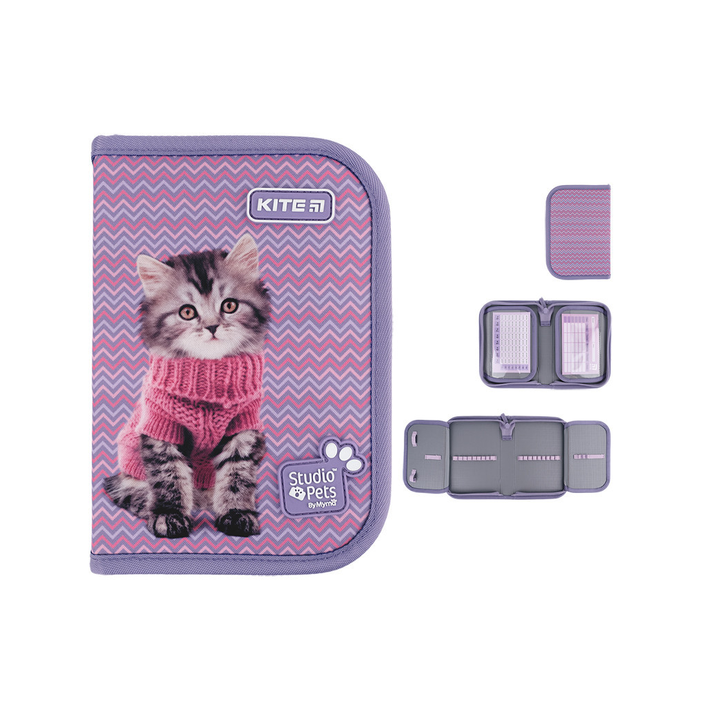 Пенал Kite Studio Pets SP24-622-1, 1 відділення, 2 відвороти (SP24-622-1) - зображення 1