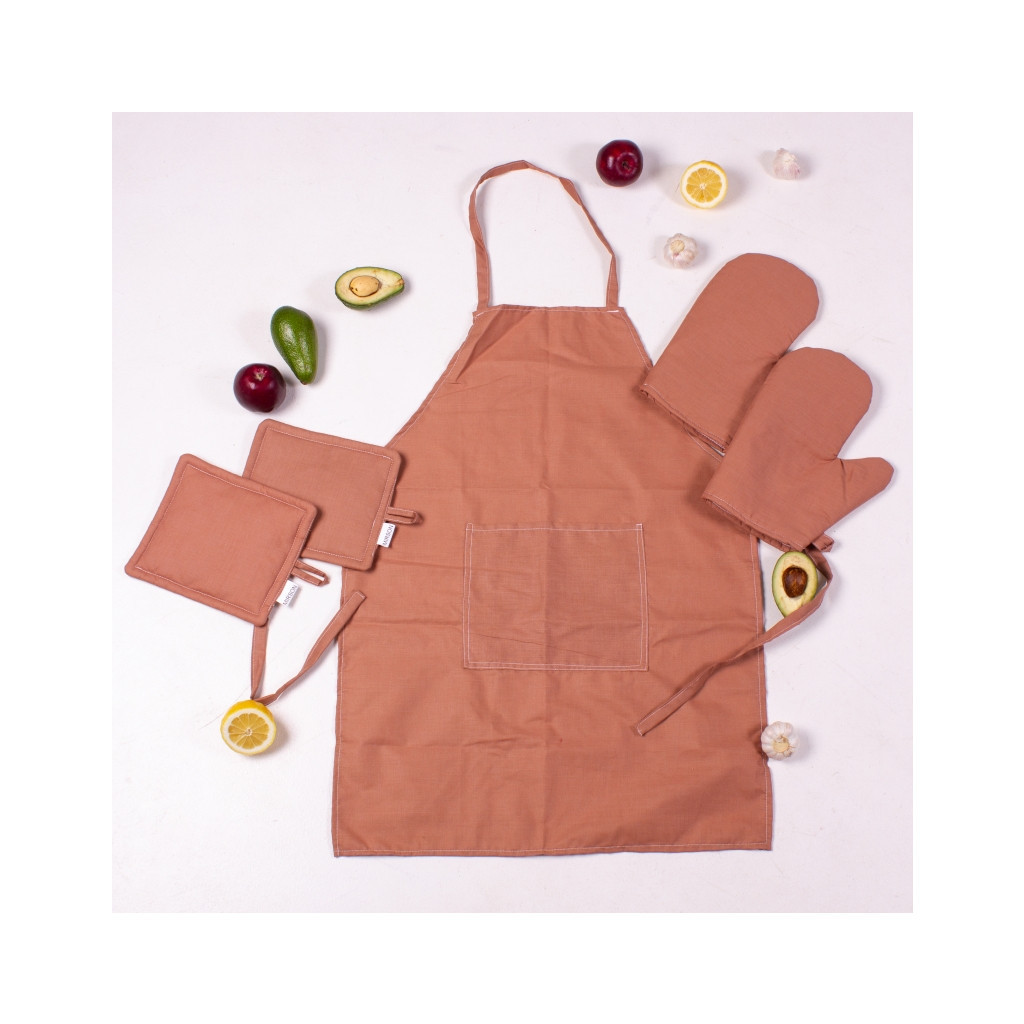 Фартух MirSon Набір 15-1511 Federica бязь дві прихватки + дві рукавички-прихватки + фартух (2200006752677) - изображение 2