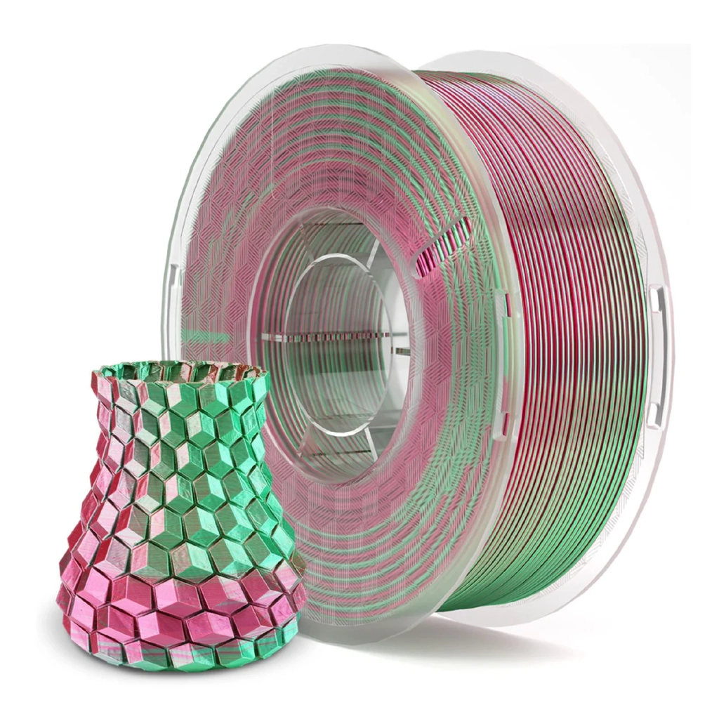 Пластик для 3D-принтера ELEGOO PLA silk gloss 1кг, 1.75мм, green red (50.203.0090) - зображення 2