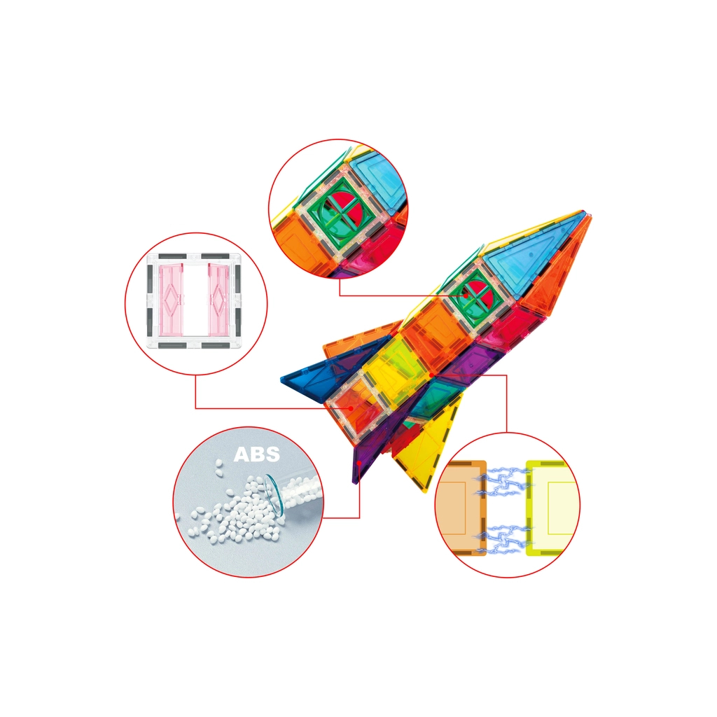 Конструктор Picasso магнітний Tiles Magnetic Building Blocks 36 деталей (817338027971) - зображення 3