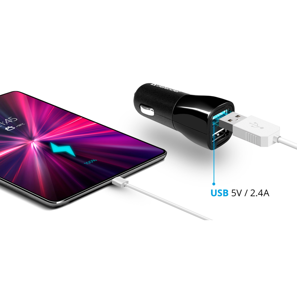 Зарядний пристрій Defender 2xUSB 12W 2.1A ECA-24 (83824) - зображення 4