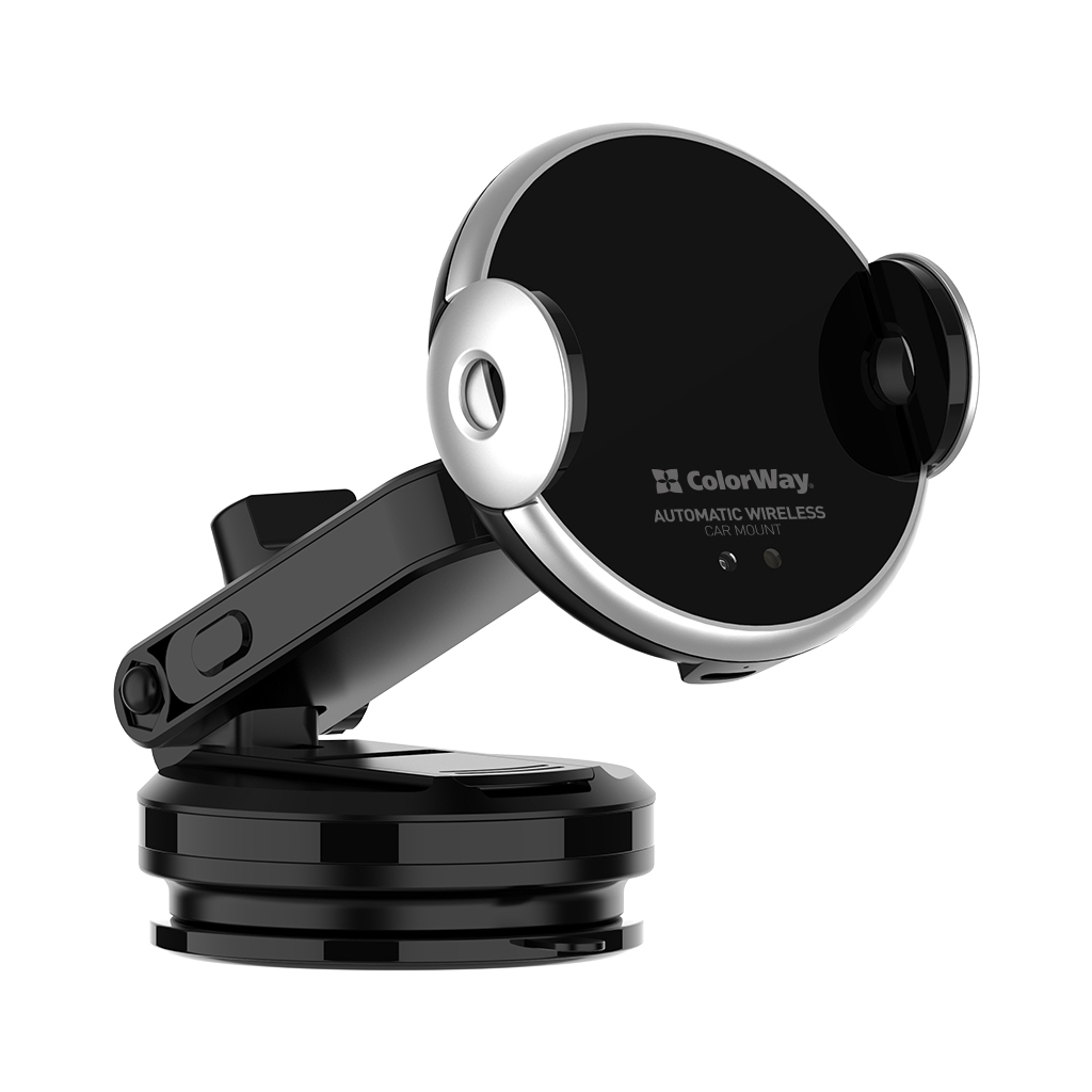 Універсальний автотримач ColorWay AutoSense Car Wireless Charger 15W (Dashboard + Air Vent) (CW-CHAW039Q-BK) - изображение 4
