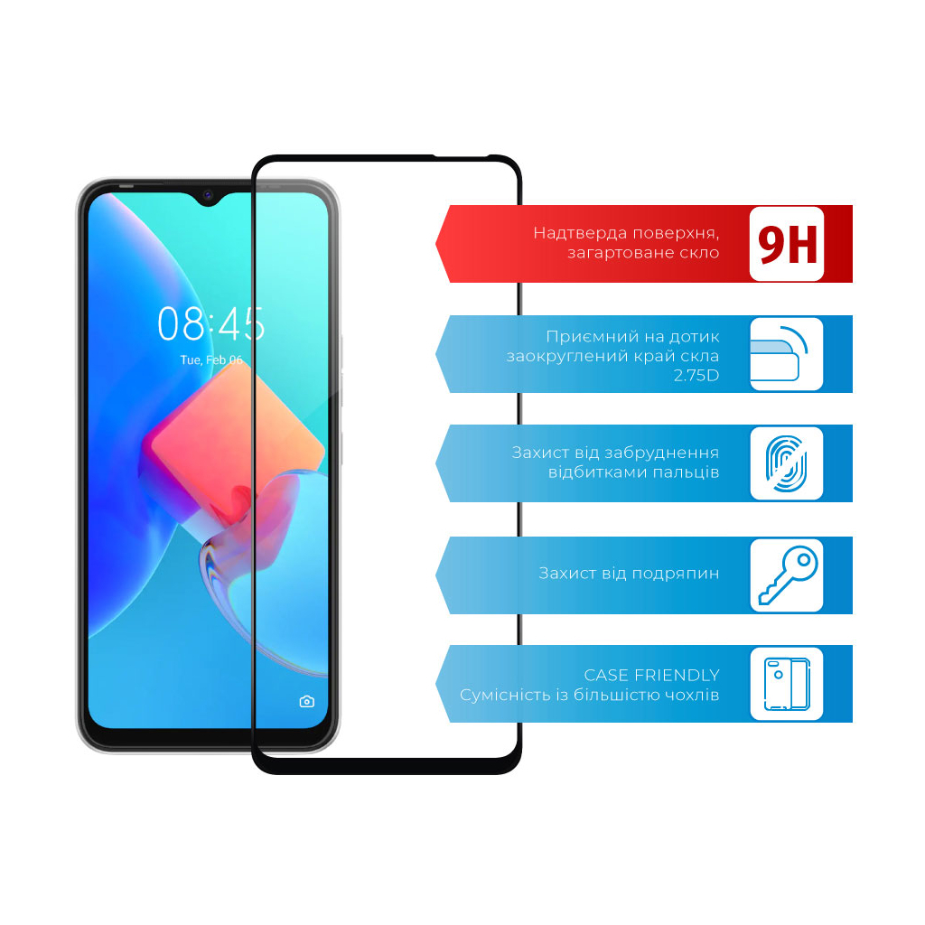 Скло захисне ACCLAB Full Glue Tecno Spark 8C (1283126542466) - зображення 3