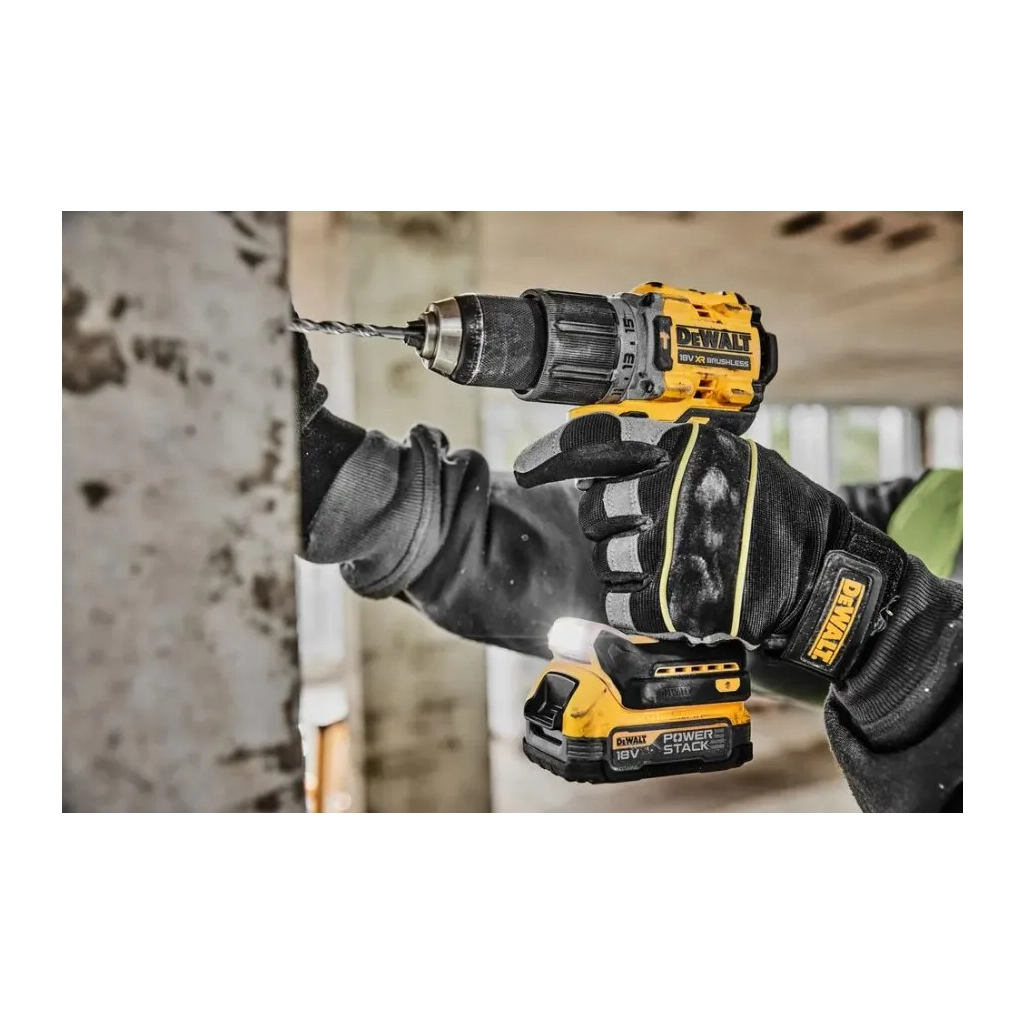 Шуруповерт DeWALT XR Li-Ion PowerStack 90 Нм, 18V 2x1.7Ah, кейс TSTAK (DCD805E2T) - зображення 6