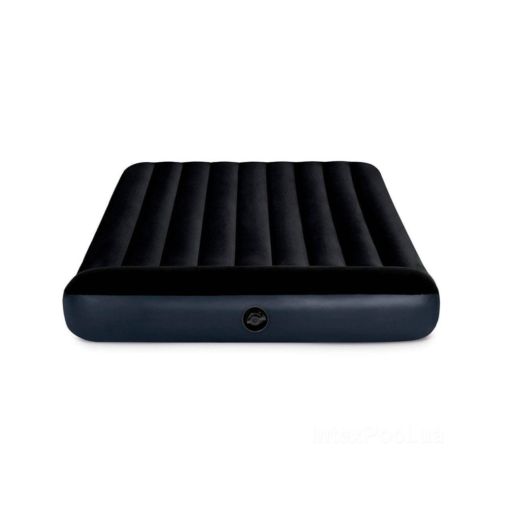 Матрац надувний Intex Dura-Beam велюр 152 х 203 х 25 см Чорний (Intex 64143) - зображення 2