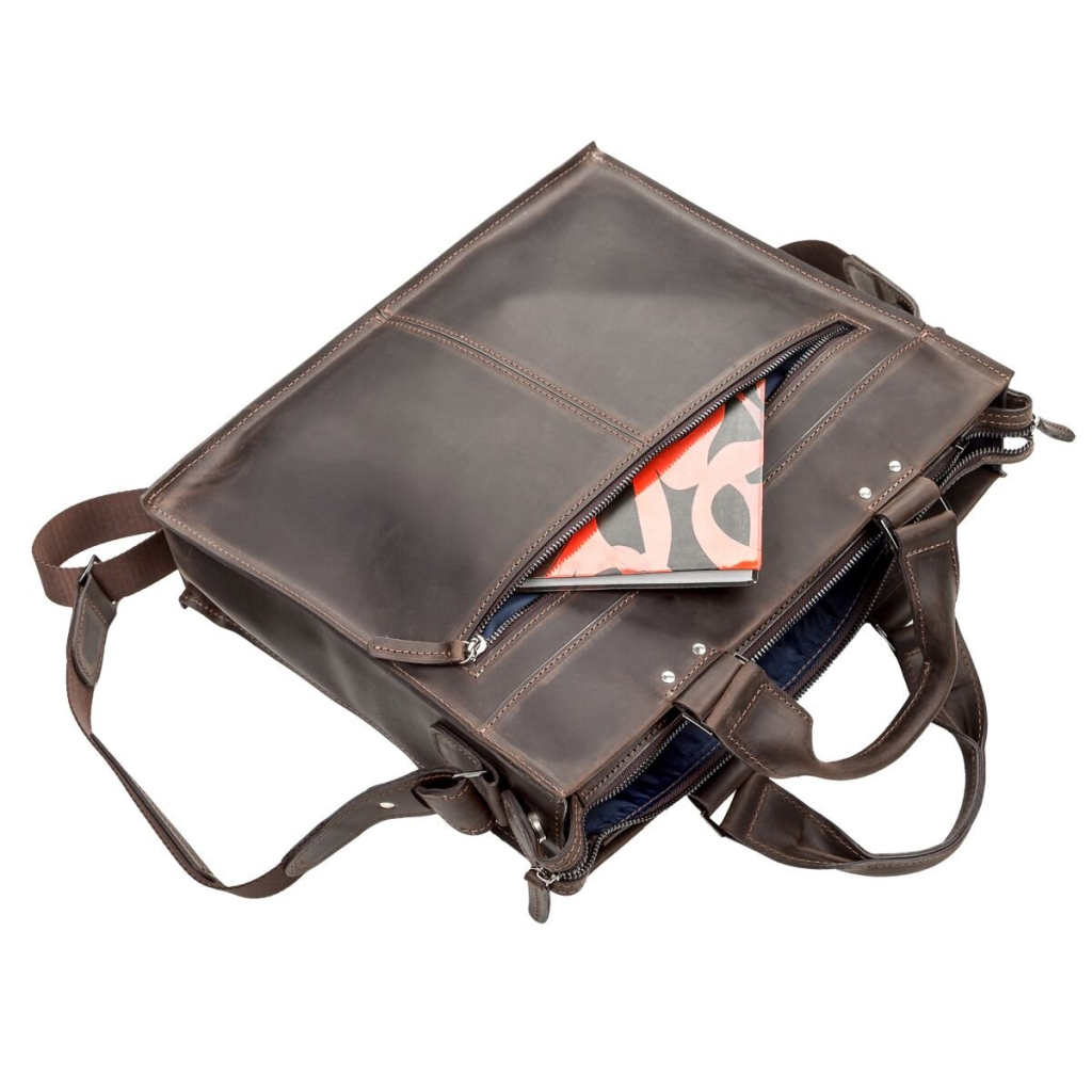 Сумка Shvigel Шкіряна Коричнева (11109) - зображення 8