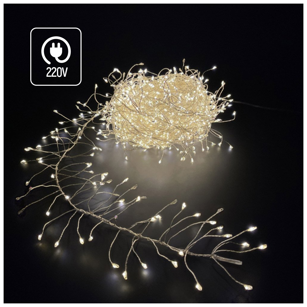 Гірлянда ColorWay Кластер LED 200 6 м 8 функцій Мідна струна Теплий колір 220 V (CW-G-200L6VC) - зображення 3