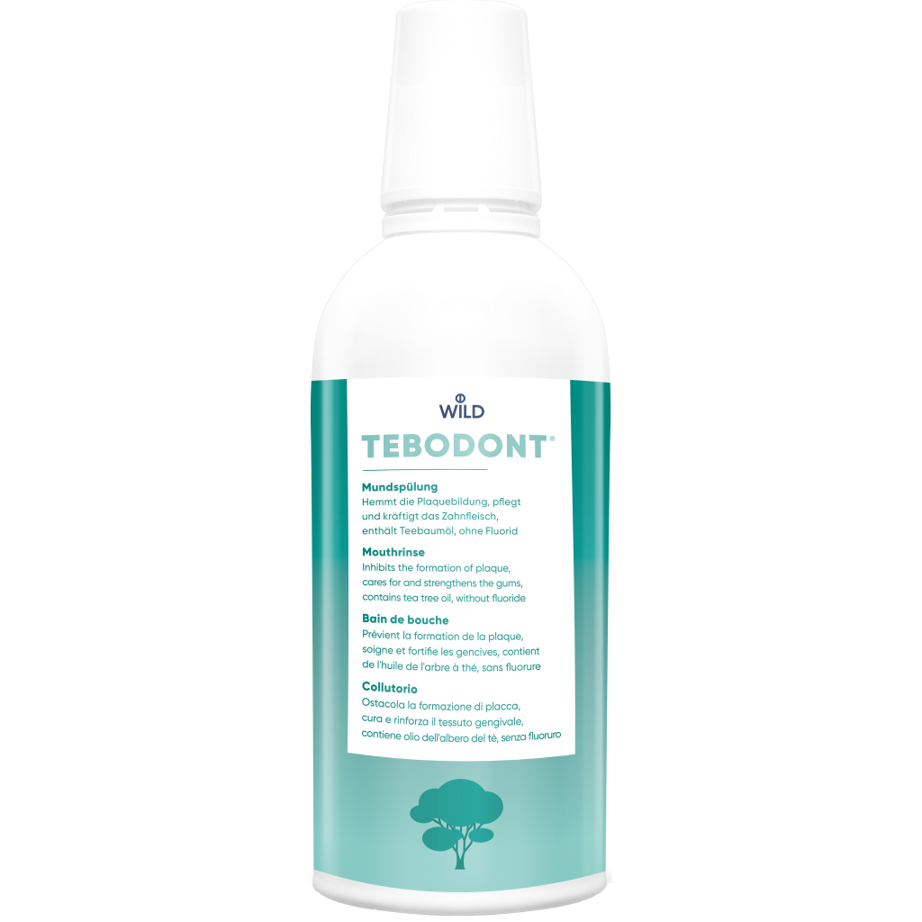 Ополіскувач для порожнини рота Dr. Wild Tebodont з олією чайного дерева без фториду 500 мл (7611841702409) - изображение 1