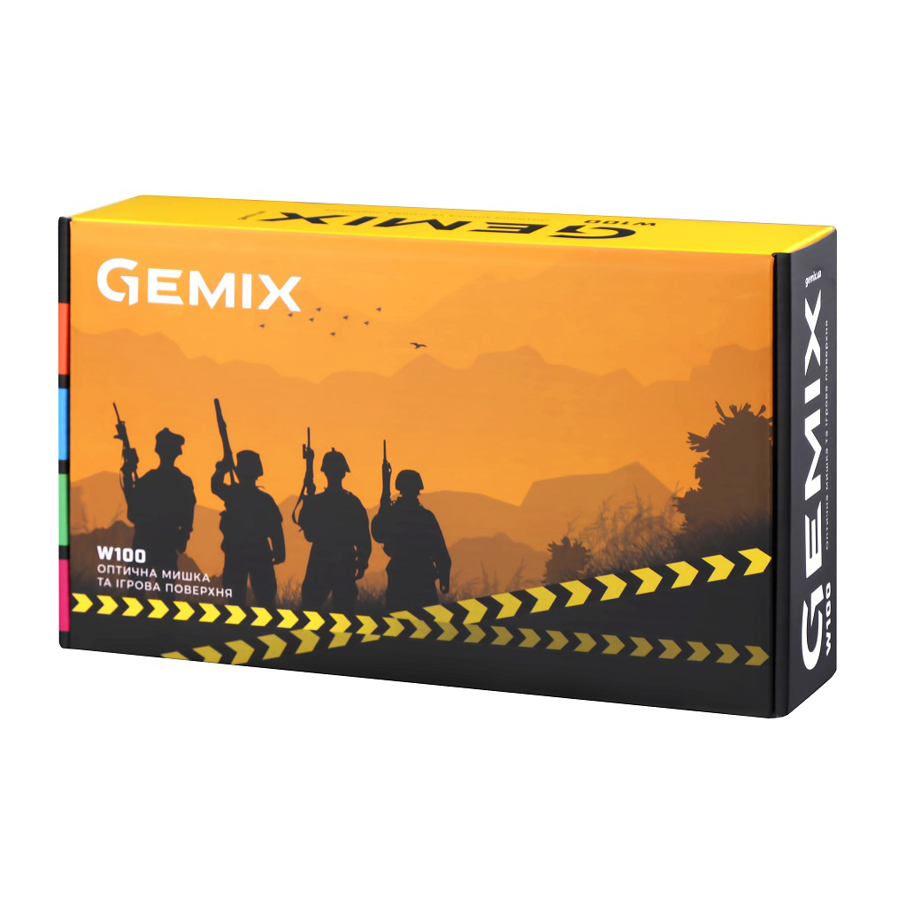 Мишка Gemix W100 USB Black/Gray + ігрова поверхня (W100Combo) - зображення 9
