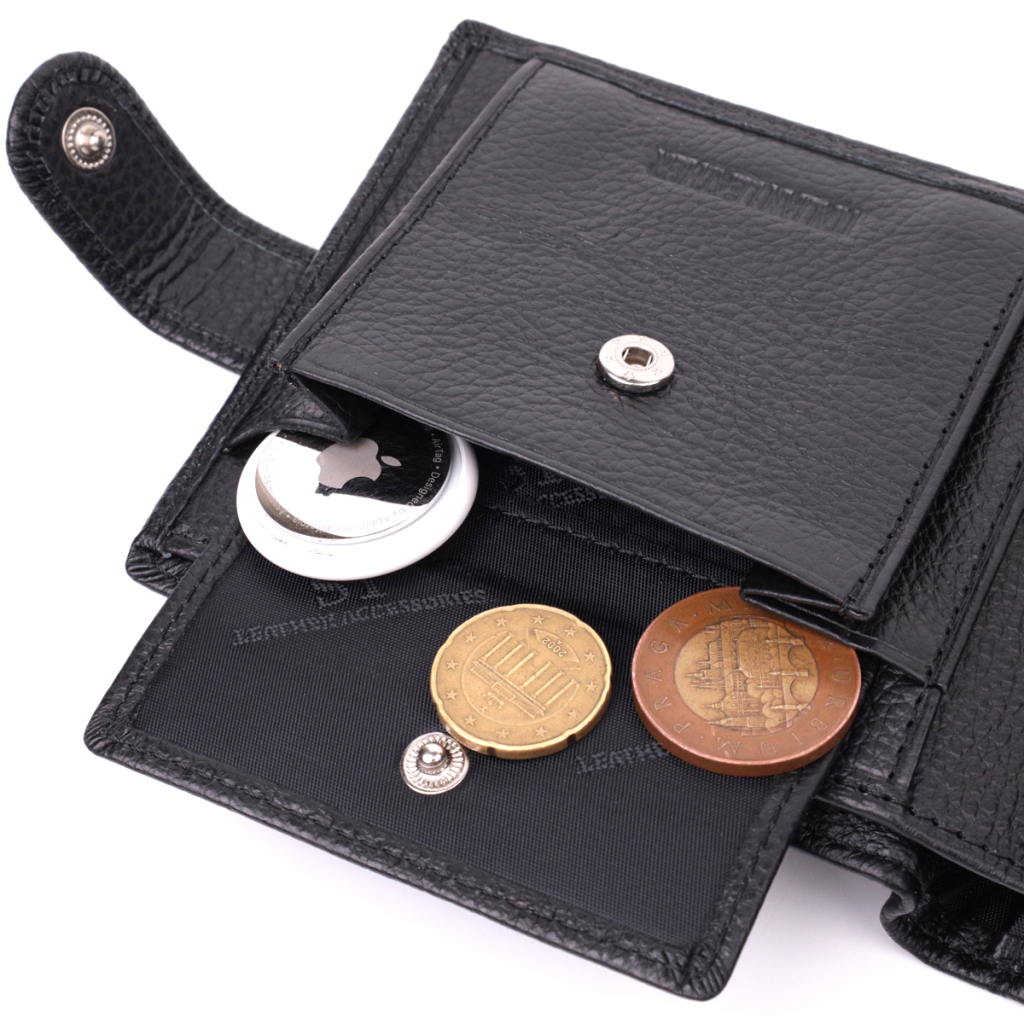 Гаманець ST Leather З натуральної шкіри Чорний (22553) - зображення 8