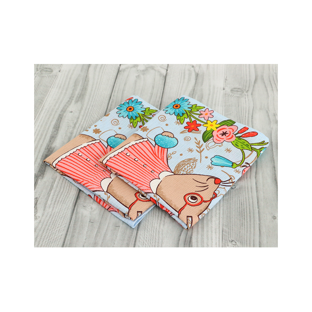 Рушник Руно вафельний набивний Великдень блакитний 45х60 см (205.15_Великдень блакитний_1) - зображення 4