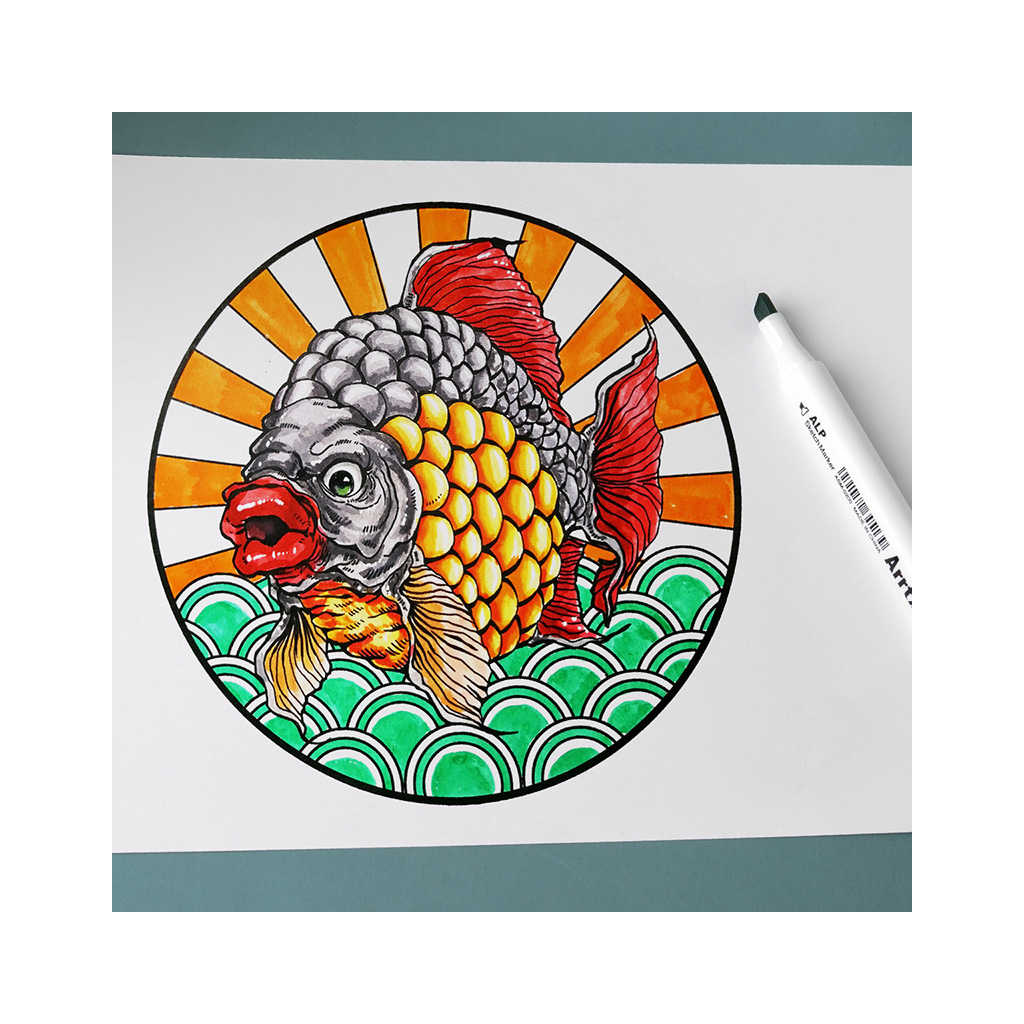 Художній маркер Arrtx Спиртові Alp ASM-0290B 90 кольорів (LC302475) - picture 6