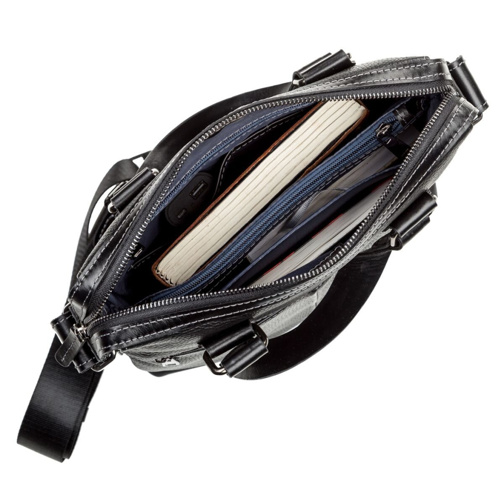 Сумка Shvigel Шкіряна Чорна (11114) - зображення 7