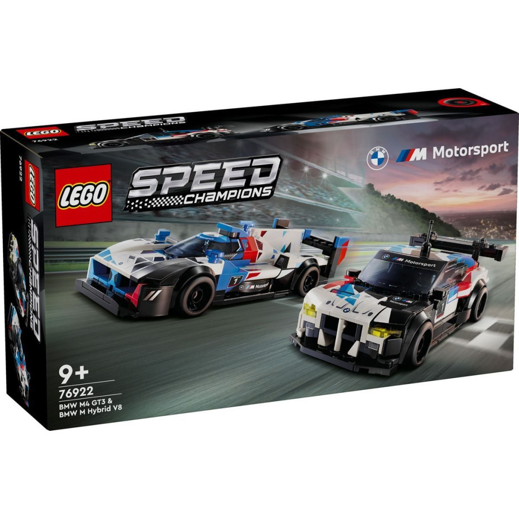 Конструктор LEGO Speed Champions Гоночні автомобілі BMW M4 GT3 та BMW M Hybrid V8 676 деталей (76922) - зображення 1