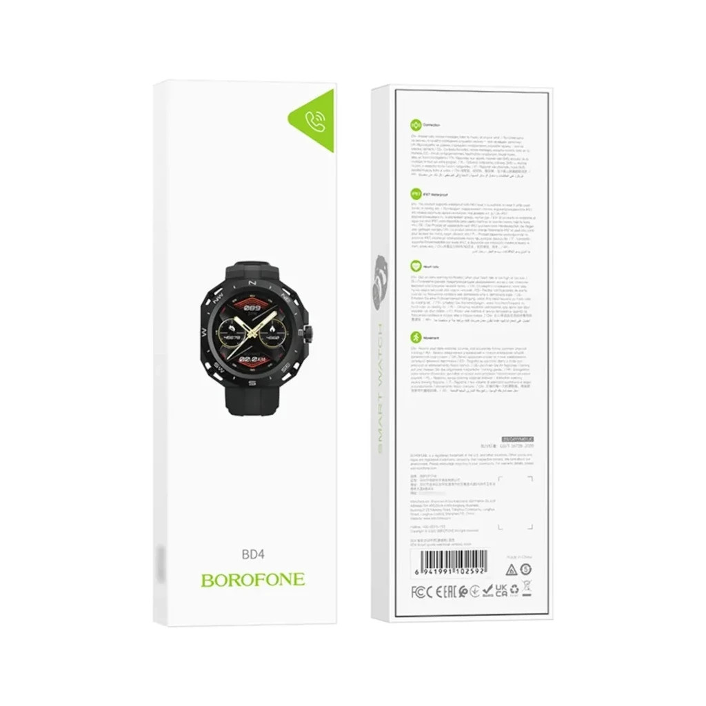 Смарт-годинник BOROFONE BD4 Smart sports watch(call version) Black (BD4BB) - зображення 8