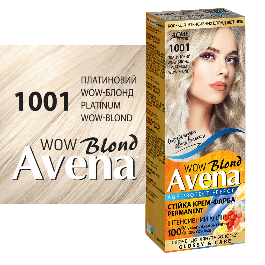 Фарба для волосся Acme Color Avena Blond Color Стійка 1001 - Платиновий wow-блонд (4823115502513) - зображення 3