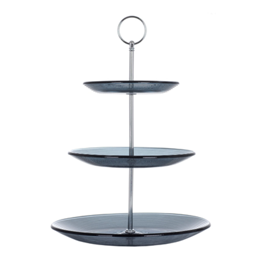 Фруктовниця Viva Monaco Триярусна 25 / 20 / 15 см Чорна (S3020T/S3-Black) - зображення 2